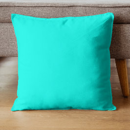Neon turquoise effen kleur | Klassiek Kussen