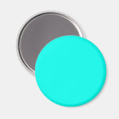 Neon turquoise effen kleur | Klassiek Magneet (Voorkant / Achterkant)