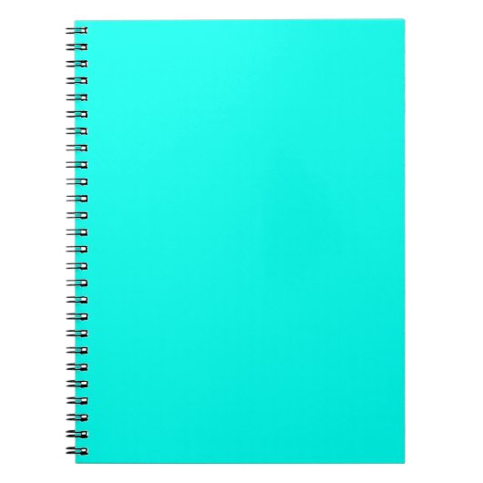 Neon turquoise effen kleur | Klassiek Notitieboek (Voorkant)