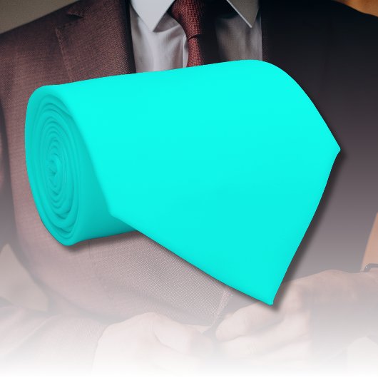 Neon turquoise effen kleur | Klassiek Stropdas