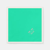 neon turquoise effen kleur - logo servetten (Voorkant)