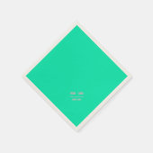 neon turquoise effen kleur - logo servetten (Hoek)