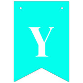 Neon Turquoise Effen Kleur | Op Maat Vlaggetjes (Tweede vlag)