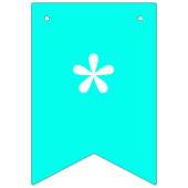 Neon Turquoise Effen Kleur | Op Maat Vlaggetjes (Eerste vlag)