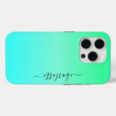 Neon Turquoise en Groen Case-Mate iPhone Case (Achterkant (horizontaal))