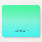 Neon Turquoise en Groen Muismat (Voorkant)