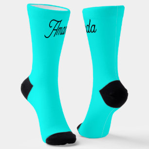 Neon turquoise, felfashionable modern toon soc sokken