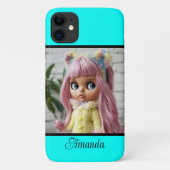 Neon turquoise, felmodieus, modern Case-Mate iPhone case (Achterkant)