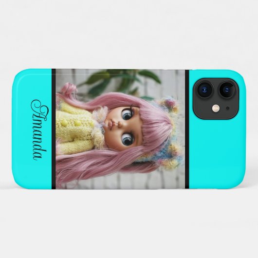 Neon turquoise, felmodieus, modern Case-Mate iPhone case (Achterkant (horizontaal))