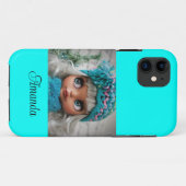 Neon turquoise, felmodieus, modern Case-Mate iPhone case (Achterkant (horizontaal))