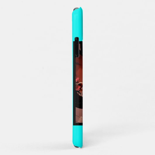 Neon turquoise, felmodieus, modern Case-Mate iPhone case (Achterkant/rechts)