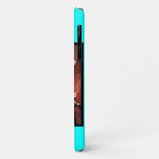 Neon turquoise, felmodieus, modern Case-Mate iPhone case (Achterkant/links)