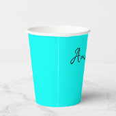 Neon turquoise, felmodieus, modern papieren bekers (Rechts)
