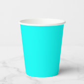Neon turquoise, felmodieus, modern papieren bekers (Achterkant)