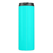 Neon turquoise, felmodieus, modern thermosbeker (Achterkant)