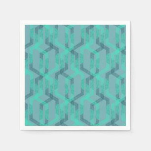 Neon turquoise patroon op grijze achtergrond. servet