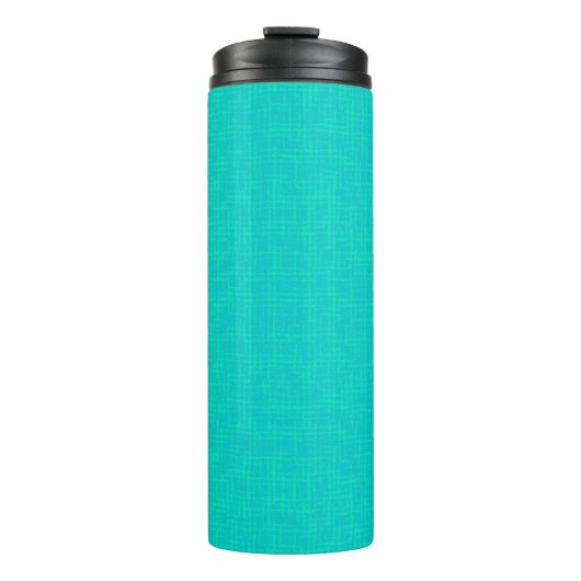Neon turquoise textuur. thermosbeker (Voorkant)