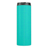 Neon turquoise textuur. thermosbeker (Achterkant)