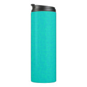 Neon turquoise textuur. thermosbeker (Geroteerd rechts)