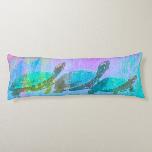 Neon Turtles Lichaamskussen (Achterkant)