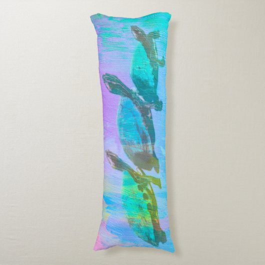 Neon Turtles Lichaamskussen (Voorkant Verticaal)