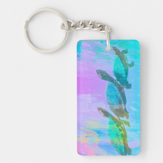 Neon Turtles Sleutelhanger (Voorkant)