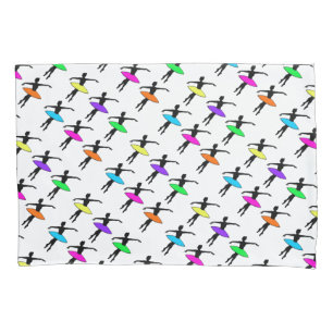 Neon Tutu Ballerina Ballet Pointe Dance Silhouette Kussensloop