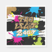 Neon Two Legit 2 Quit Birthday Party Paper Napkins Servet (Voorkant)