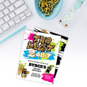 Neon Two Legit to Quit 2e verjaardag Uitnodiging