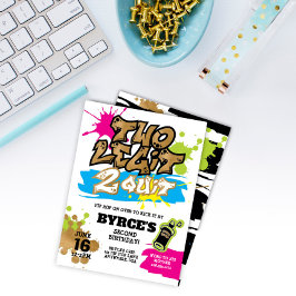 Neon Two Legit to Quit 2e verjaardag Uitnodiging