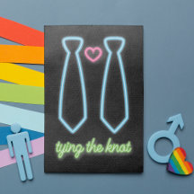 Neon Tying the Knot Gay Wedding
