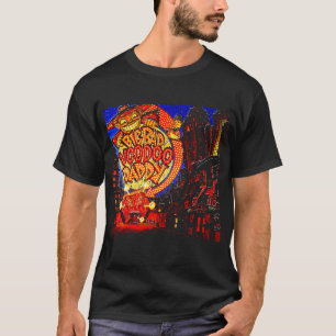 Neon typografie 's nachts t-shirt
