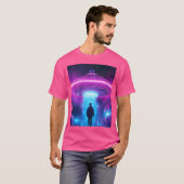 Neon Ufo-ontvoering T-shirt (Voorkant volledig)