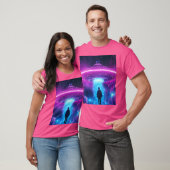 Neon Ufo-ontvoering T-shirt (Unisex)