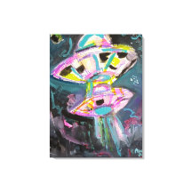 Neon UFO Vliegende Schotel Sciencefiction