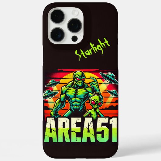 Neon UFO's zweven boven Area 51 Case-Mate iPhone Case (Achterkant)