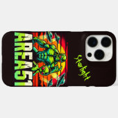 Neon UFO's zweven boven Area 51 Case-Mate iPhone Case (Achterkant (horizontaal))