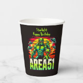 Neon UFO's zweven boven Area 51 Papieren Bekers (Achterkant)