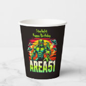 Neon UFO's zweven boven Area 51 Papieren Bekers (Voorkant)