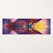 Neon Uil Portret: Psychedelische Wervelende Kunst Yogamat (Voorkant (horizontaal))