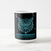 Neon Uil Synthwave - Retro Nachtwacht Koffiemok (Center)
