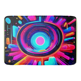 Neon Uitbarsting: Abstracte Energie Badmat