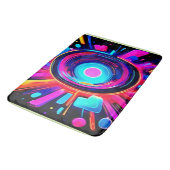 Neon Uitbarsting: Abstracte Energie Badmat (Gekanteld)