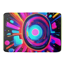 Neon Uitbarsting: Abstracte Energie Badmat