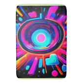 Neon Uitbarsting: Abstracte Energie Badmat (Voorkant Verticaal)