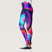 Neon Uitbarsting: Abstracte Energie Leggings (Links)