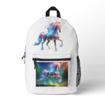 Neon Unicorn Art – Glowing Fantasy Horse Rainbow