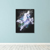 Neon Unicorn Canvas Afdruk (Insitu (Houten vloer))