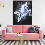 Neon Unicorn Canvas Afdruk (Insitu (Woonkamer))