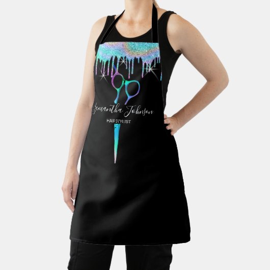 Neon Unicorn Holografisch kapster B Schort (Insitu)